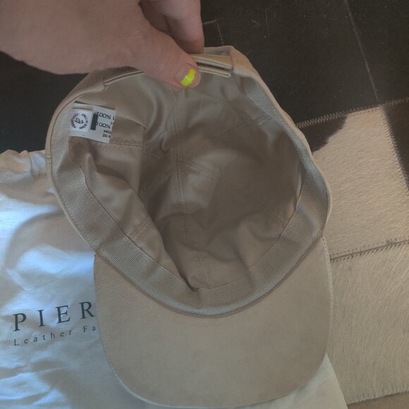 Pierotucci Italian leather cap OS New - Picture 3 of 4